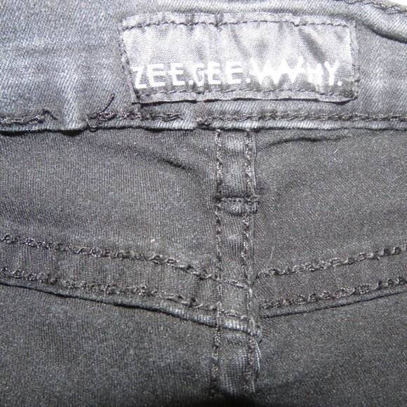 ZEE.GEE.WHY. Black Swizzle Sticks Mid Super Duper Skinny Jeans Size 25 - Picture 3 of 16